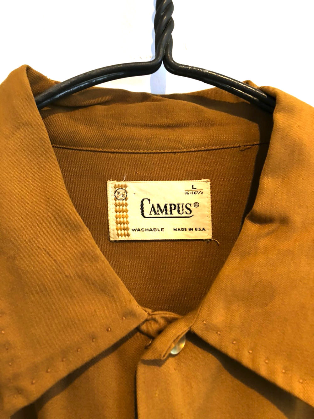 ヴィンテージ L/S レーヨンシャツ【CAMPUS】【1950's】Vintage Rayon