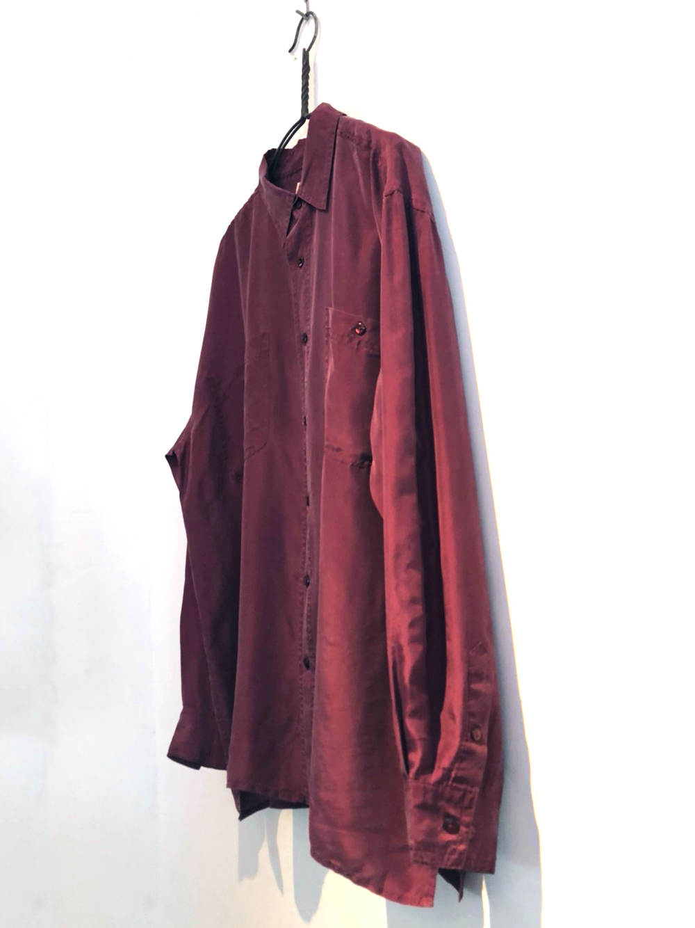 ヴィンテージ L/S シルクシャツ 【1980&rsquo;s】【BOGARi】Vintage Long Sleeve Silk Shirt